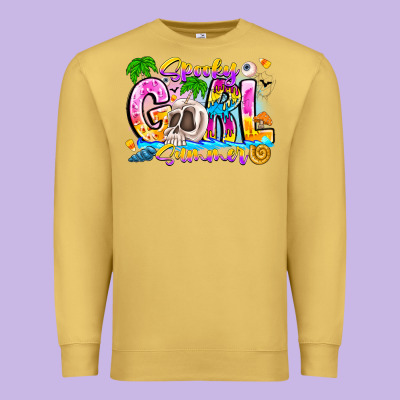 Spooky Girl Summer Premium Sweatshirt Designed By Cowhidedigitalart