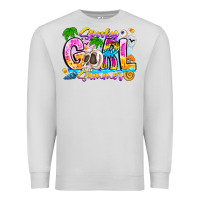 Dove Grey spooky girl summer Premium Sweatshirt - CowhideDigitalArt