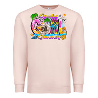 Pale Pink spooky girl summer Premium Sweatshirt - CowhideDigitalArt
