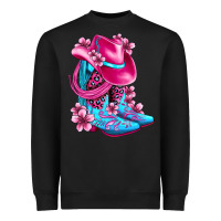 Black valentine cowboy boots and hat olivia Heavyweight Sweatshirt - OliviaCreatesArt