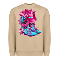 Mushroom valentine cowboy boots and hat olivia Heavyweight Sweatshirt - OliviaCreatesArt