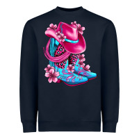 Navy valentine cowboy boots and hat olivia Heavyweight Sweatshirt - OliviaCreatesArt