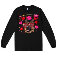 Black valentine's german shepherd Long Sleeve Tee - RanaPortraitStore