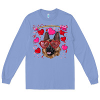 Colony Blue valentine's german shepherd Long Sleeve Tee - RanaPortraitStore