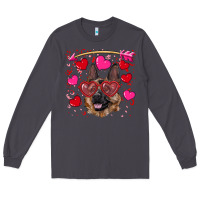 Smoke valentine's german shepherd Long Sleeve Tee - RanaPortraitStore