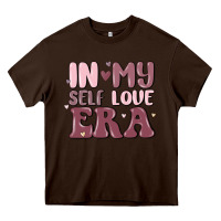 Chocolate Brown in my self love era Heavy Core Tee - MaliasSmallBusiness