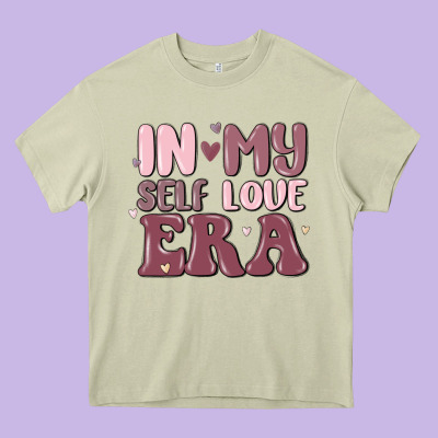 In My Self Love Era Heavy Core Tee Designed By Maliassmallbusiness