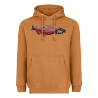 Meerkat Chinook Salmon Fish Illustrations Heavyweight Hoodie - LillyAllenDesigns