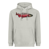 Moon Dust Chinook Salmon Fish Illustrations Heavyweight Hoodie - LillyAllenDesigns