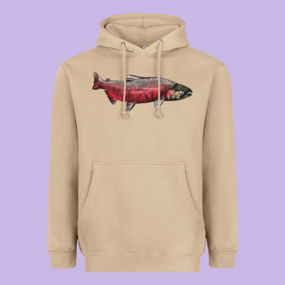 Chinook Salmon Fish Illustrations Heavyweight Hoodie Designed By Lillyallendesigns
