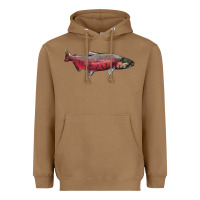 Toasted Coconut Chinook Salmon Fish Illustrations Heavyweight Hoodie - LillyAllenDesigns