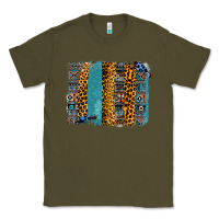 Army Green Aztec Leopard Glitter Brushstrokes Classic Tee - Bettercallsaul