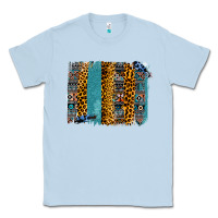 Dusty Blue Aztec Leopard Glitter Brushstrokes Classic Tee - Bettercallsaul