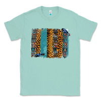 Seafoam Aztec Leopard Glitter Brushstrokes Classic Tee - Bettercallsaul