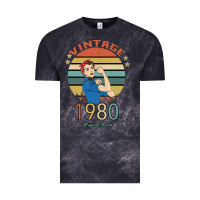 Cloud Black Vintage 1980 Original Parts Women 40th Birthday Vintage Tee - Bettercallsaul