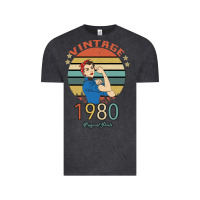 Vintage 1980 Original Parts Women 40th Birthday Vintage Tee | Teevron