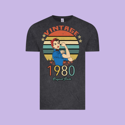 Vintage 1980 Original Parts Women 40th Birthday Vintage Tee Designed By Bettercallsaul