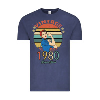Vintage Denim Vintage 1980 Original Parts Women 40th Birthday Vintage Tee - Bettercallsaul