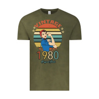 Vintage Olive Vintage 1980 Original Parts Women 40th Birthday Vintage Tee - Bettercallsaul