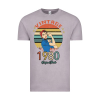 Vintage Zinc Vintage 1980 Original Parts Women 40th Birthday Vintage Tee - Bettercallsaul