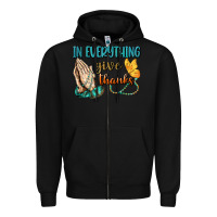Black İn Everything Give Thanks Zipper Hoodie - BundleAndBundleShop