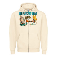 Sandshell İn Everything Give Thanks Zipper Hoodie - BundleAndBundleShop