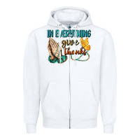 White İn Everything Give Thanks Zipper Hoodie - BundleAndBundleShop