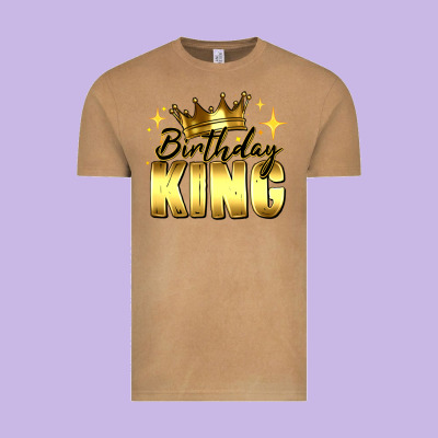 Birthday King Vintage Tee Designed By Ranaportraitstore