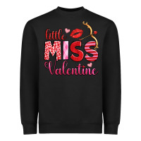 Black little miss valentine Heavyweight Sweatshirt - OliviaCreatesArt