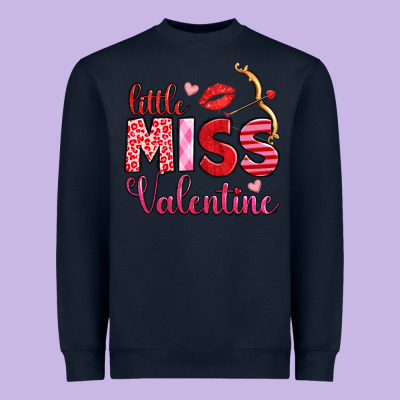 Little Miss Valentine Heavyweight Sweatshirt Designed By Oliviacreatesart