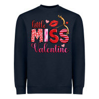 Navy little miss valentine Heavyweight Sweatshirt - OliviaCreatesArt