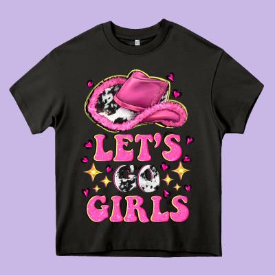 Lets Go Girls Heavy Core Tee Designed By Nancycooperartshop