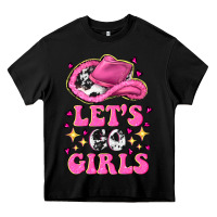 Black lets go girls Heavy Core Tee - NancyCooperArtShop