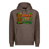 Coffee Howdy go lucky st. patricks day Premium Hoodie - FaDigitalArtStudio