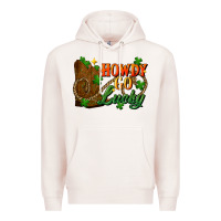 Pale Pink Howdy go lucky st. patricks day Premium Hoodie - FaDigitalArtStudio
