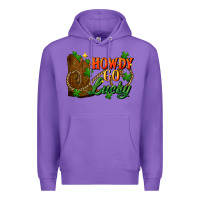Purple Howdy go lucky st. patricks day Premium Hoodie - FaDigitalArtStudio