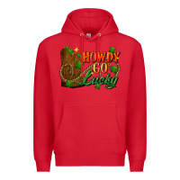 Red Howdy go lucky st. patricks day Premium Hoodie - FaDigitalArtStudio