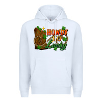 White Howdy go lucky st. patricks day Premium Hoodie - FaDigitalArtStudio