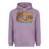 Lavender Thankful Blessed Kind Of Mess Heavyweight Hoodie - CowhideDigitalArt