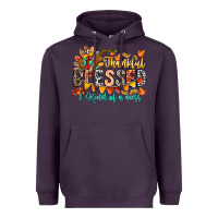 Plum Thankful Blessed Kind Of Mess Heavyweight Hoodie - CowhideDigitalArt
