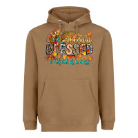 Toasted Coconut Thankful Blessed Kind Of Mess Heavyweight Hoodie - CowhideDigitalArt