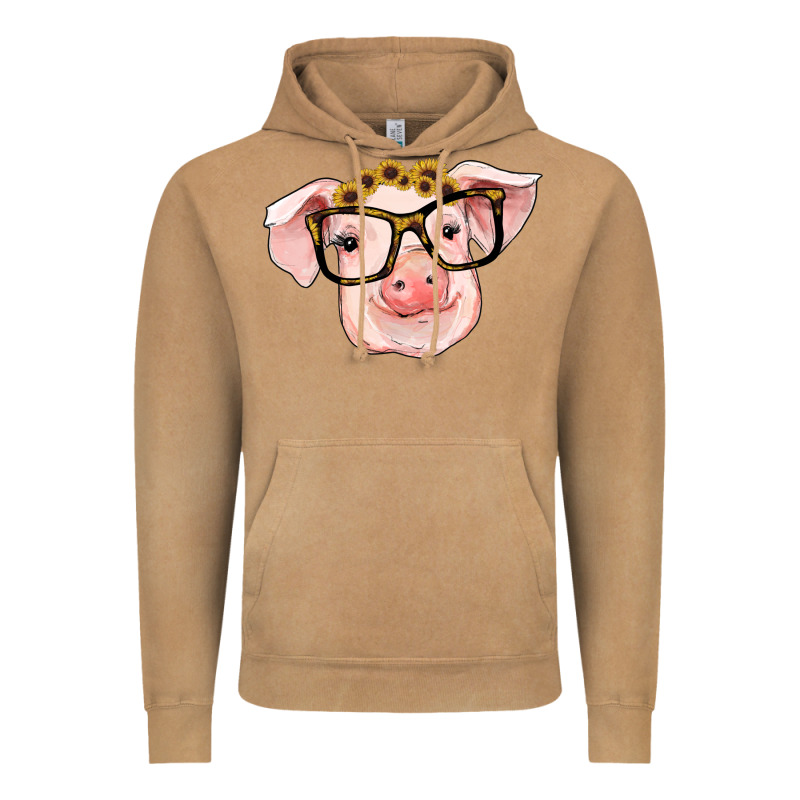 Sunflowers With Pig Vintage Hoodie by RanaPortraitStore | Teevron