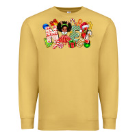 Antique Gold Noel Afro Girl Baby Premium Sweatshirt - CowhideDigitalArt