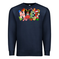 Navy Noel Afro Girl Baby Premium Sweatshirt - CowhideDigitalArt