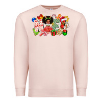 Pale Pink Noel Afro Girl Baby Premium Sweatshirt - CowhideDigitalArt