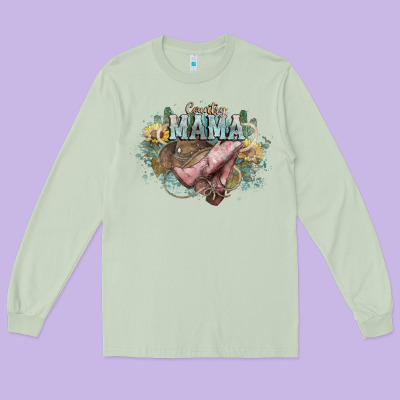 Country Mama Long Sleeve Tee Designed By Howdyjamesfarm