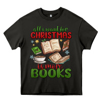 Asphalt all i want for christmas is more books Heavy Core Tee - MaliasSmallBusiness