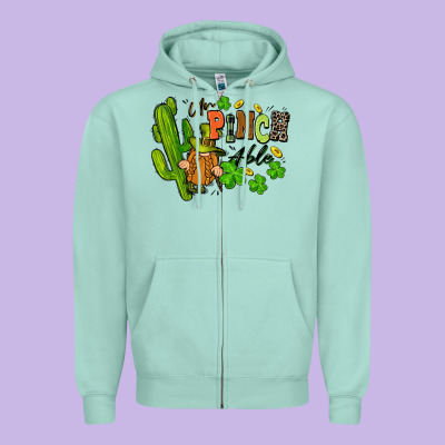 Un Pinch Able Zipper Hoodie Designed By Fadigitalartstudio