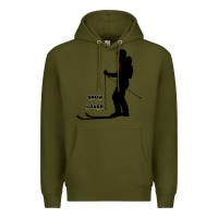 Army Green nighttime ski adventure Premium Hoodie - tuanDangUi