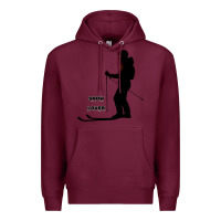 Burgundy nighttime ski adventure Premium Hoodie - tuanDangUi